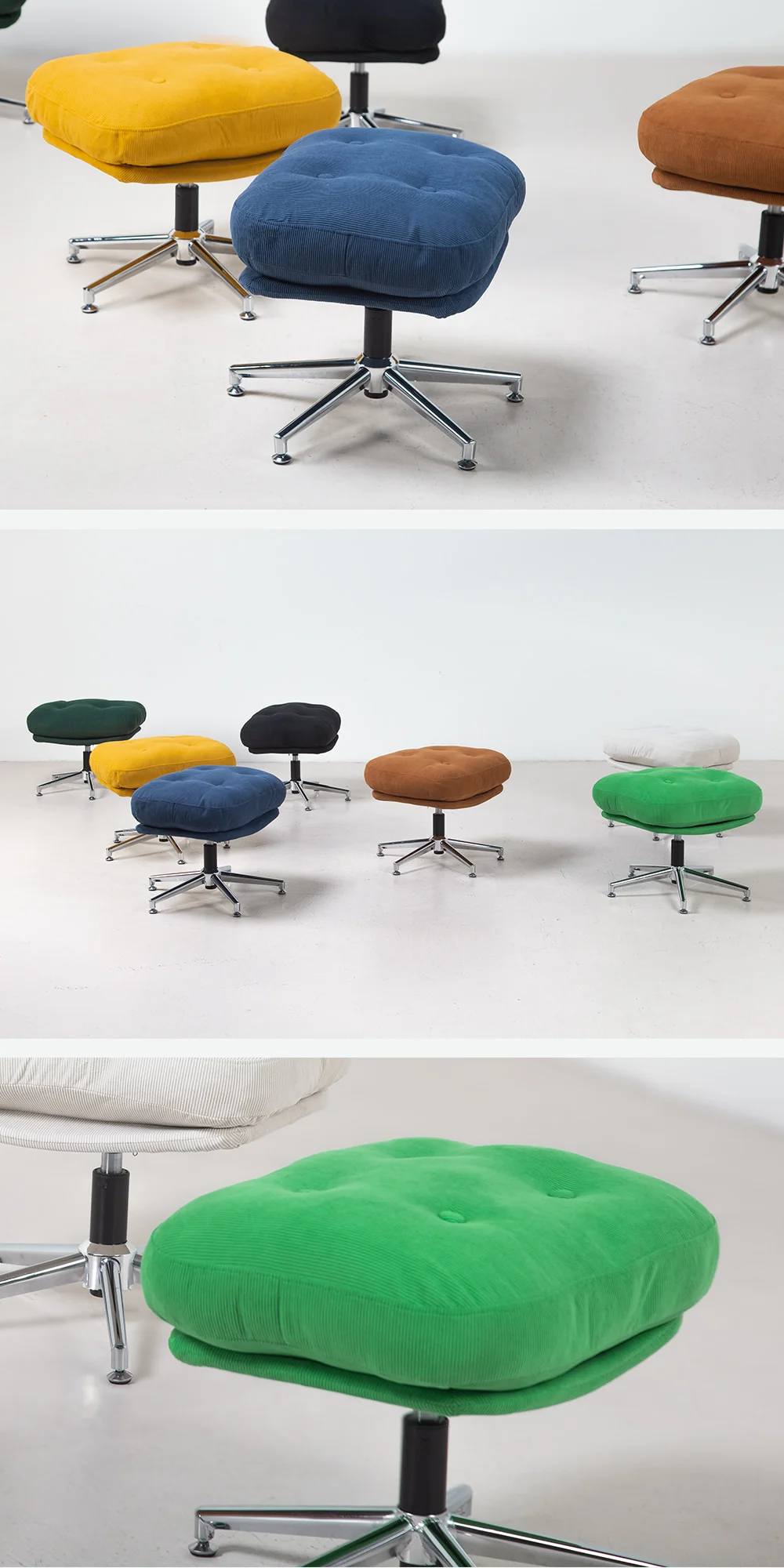 듀블 이지클린 패브릭 회전 발받침 스툴 8color 상세 이미지 27