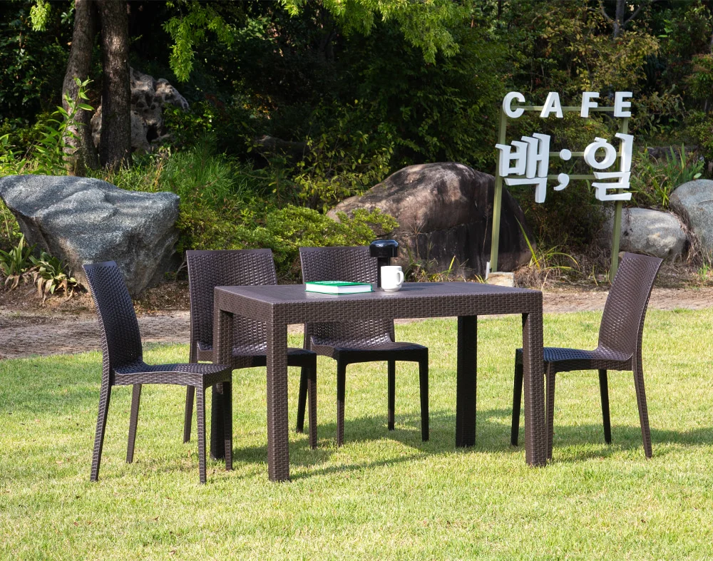 라트 이비자 야외용 라탄 야외 테이블 세트 상세 이미지 7