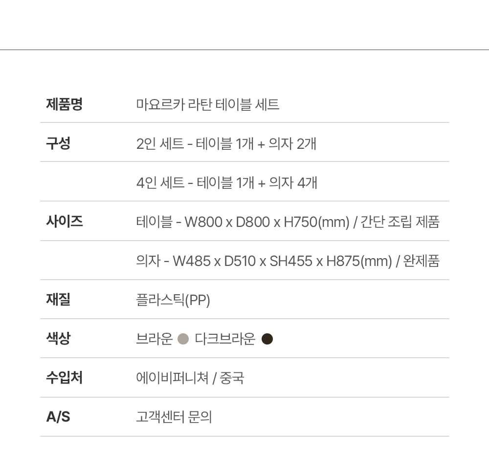 라트 마요르카 라탄 야외용테이블세트 상세 이미지 21