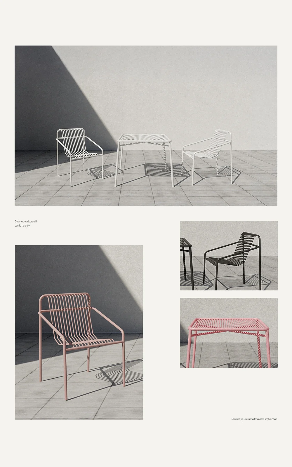 페르마 철제 야외 테이블세트 2인 8colors 상세 이미지 32