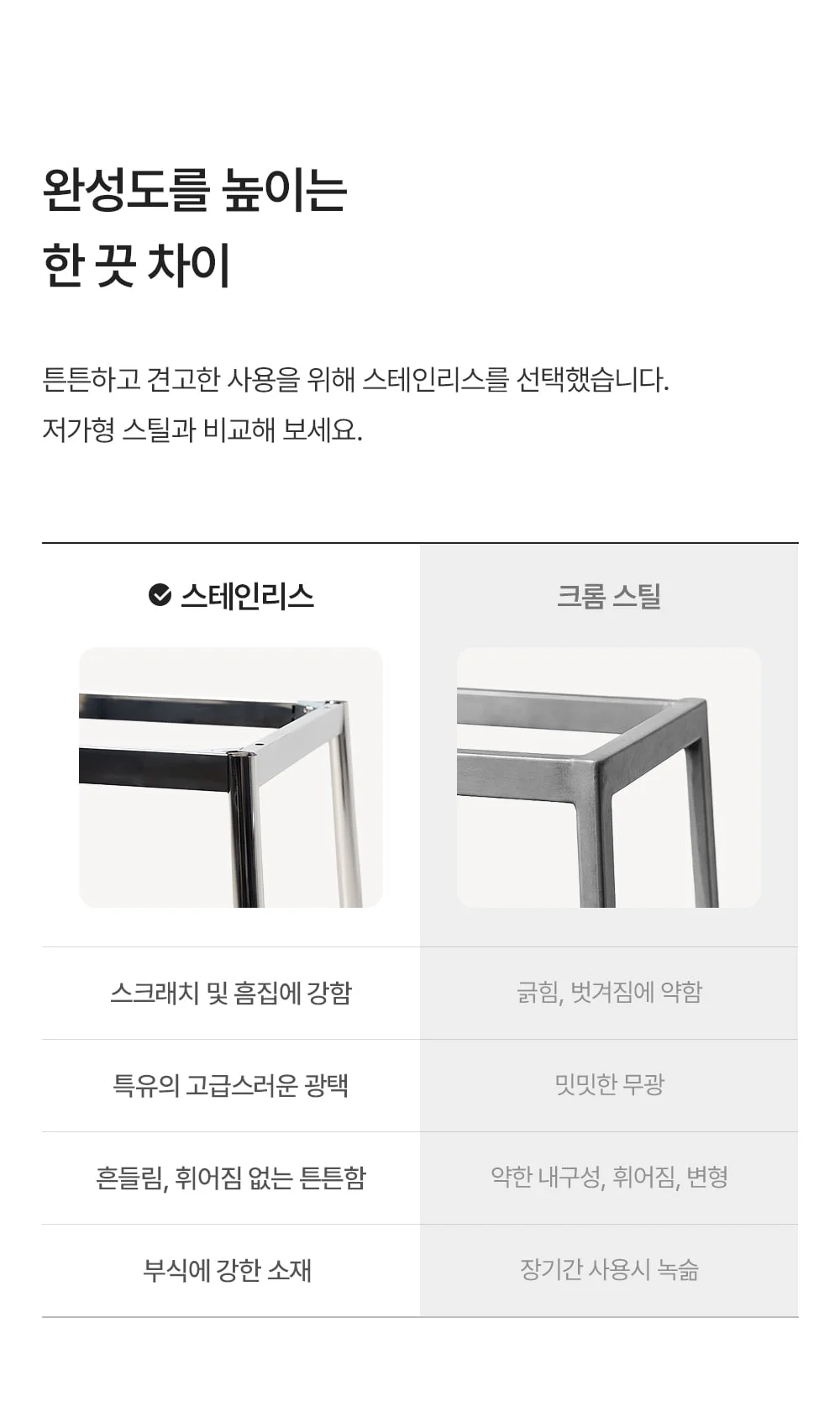 루소 화이트 실버 타원 식탁 테이블 1200/1400/1600 상세 이미지 23
