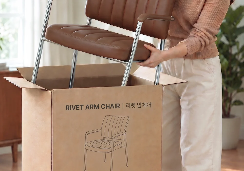 로버트 인테리어 가죽 홈오피스 암체어 의자 상세 이미지 1