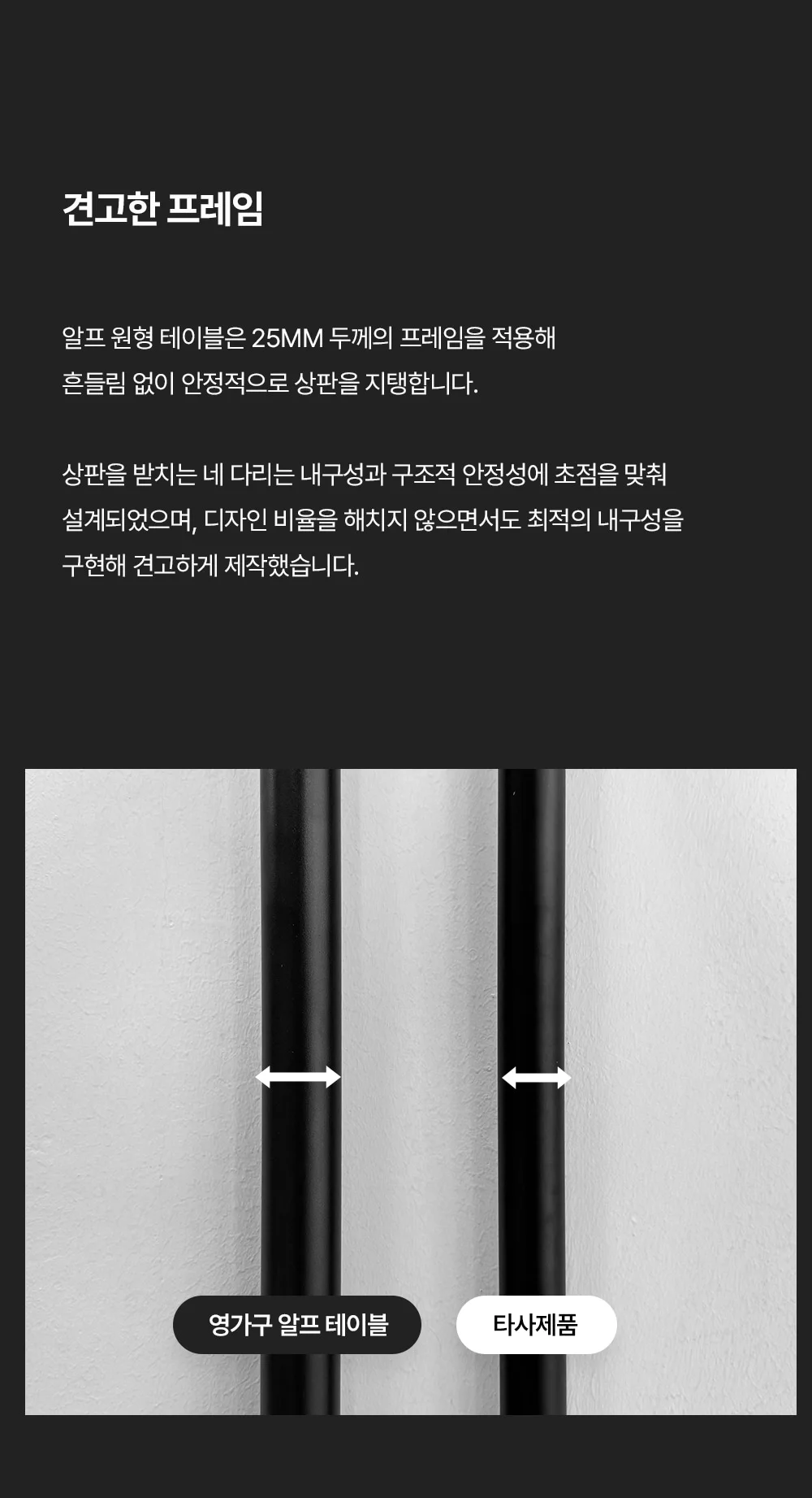 알프 원형 카페 식탁 테이블 800 상세 이미지 21