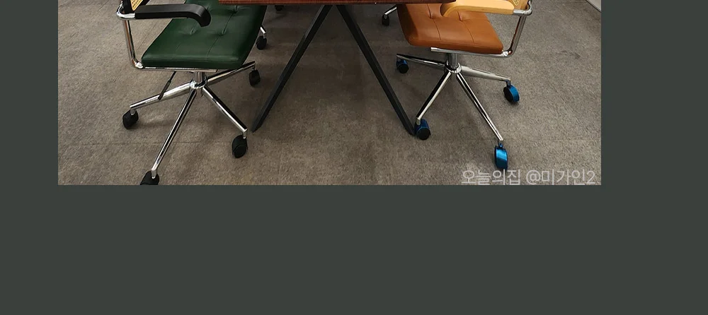 레오 빈티지 높이조절 사무용 사무실 컴퓨터 책상 바퀴 의자 상세 이미지 5