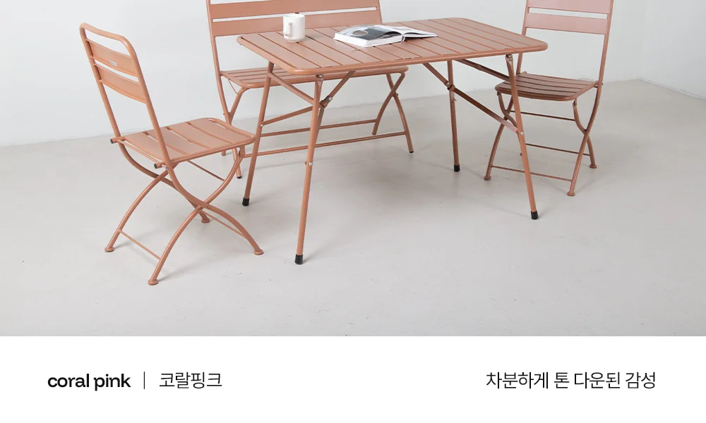바젤 카페 접이식 2인 철제 야외 벤치 상세 이미지 10
