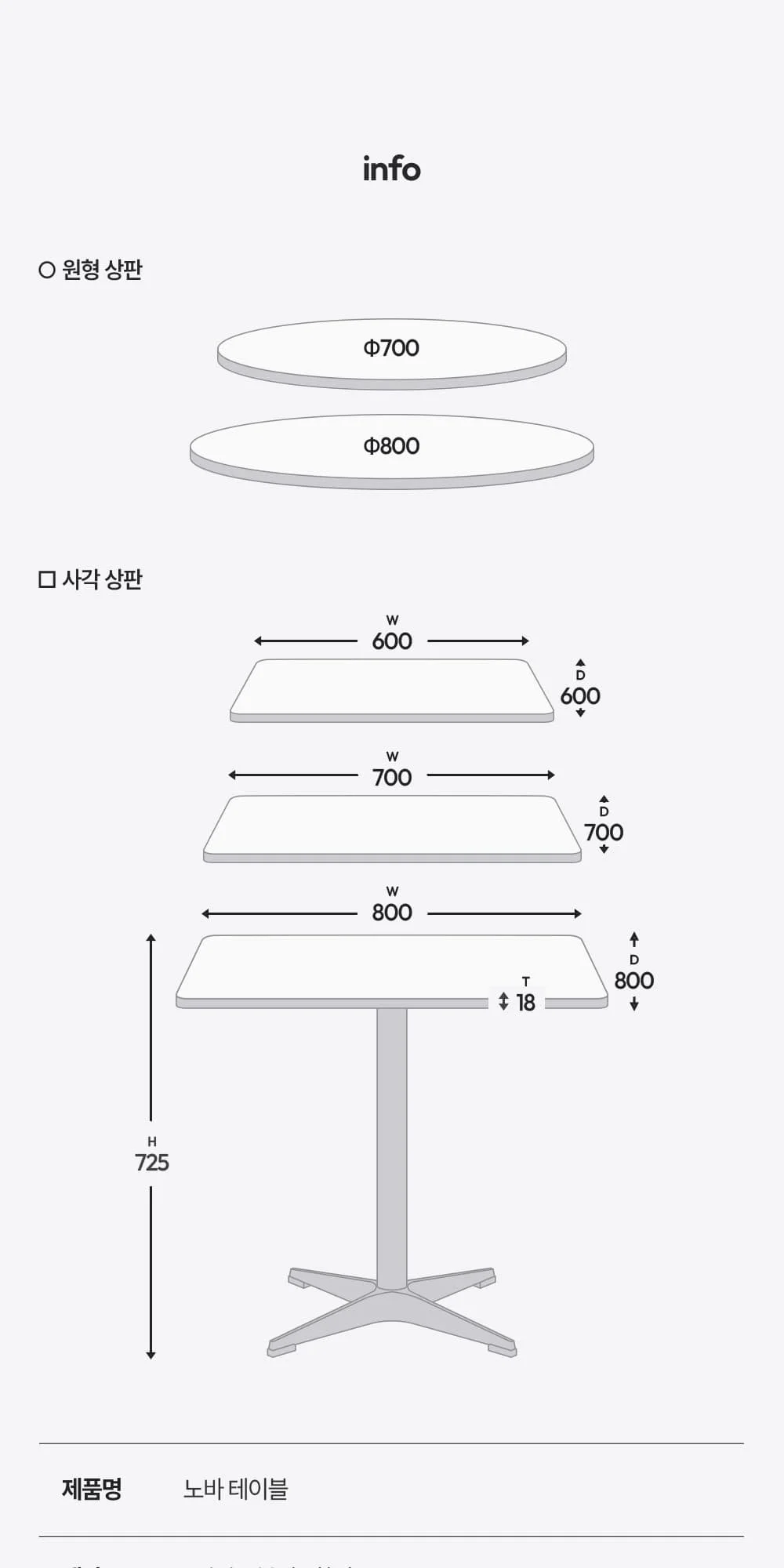 웨스턴 모던 실버 엣지 카페 식탁 테이블 원형 700 상세 이미지 47