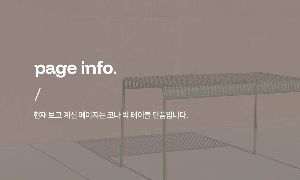 코나 빅 야외테이블 철제 야외용 카페 정원 테라스 테이블 상세 이미지 2