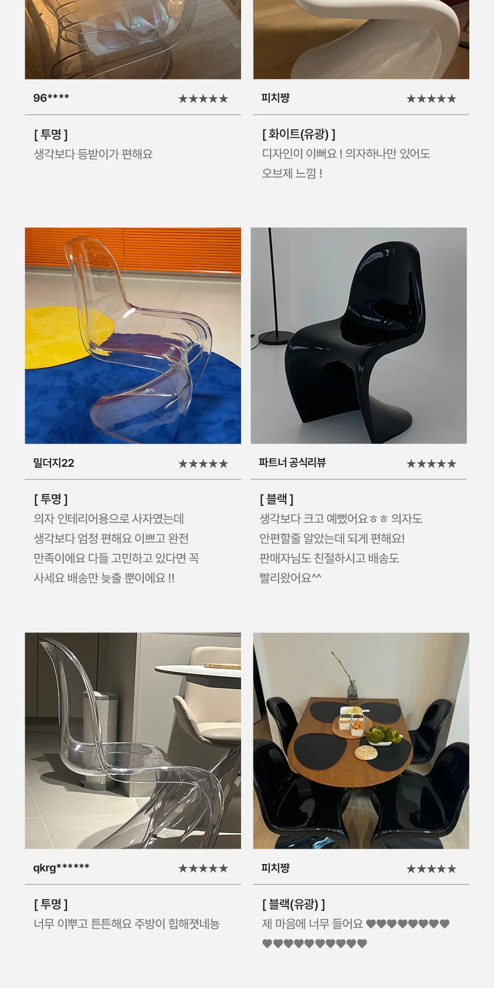 브리튼 클래식 팬톤 투명 플라스틱 카페 의자 상세 이미지 2