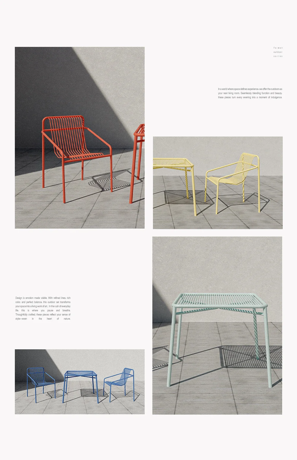 페르마 철제 인테리어 야외 암체어 의자 8colors 상세 이미지 56