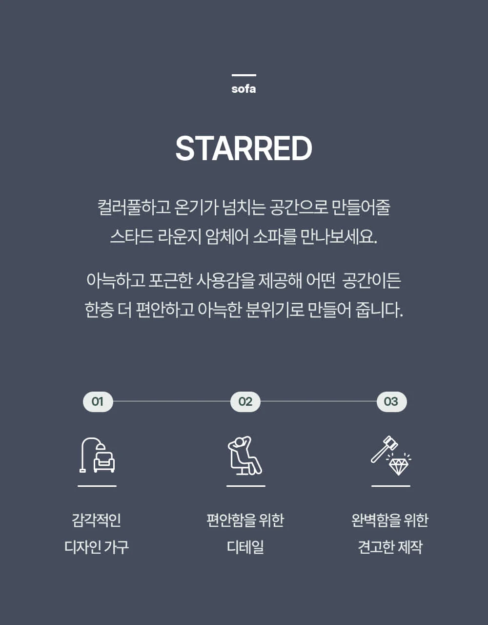 스타드 팝컬러 워터프루프 패브릭 라운지 의자 상세 이미지 3