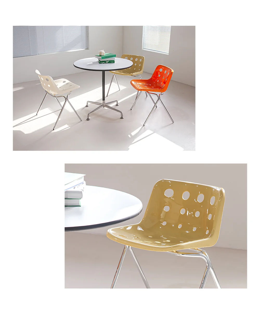 콰트로 치즈 디자인 플라스틱 카페 식탁 의자 5color 상세 이미지 29