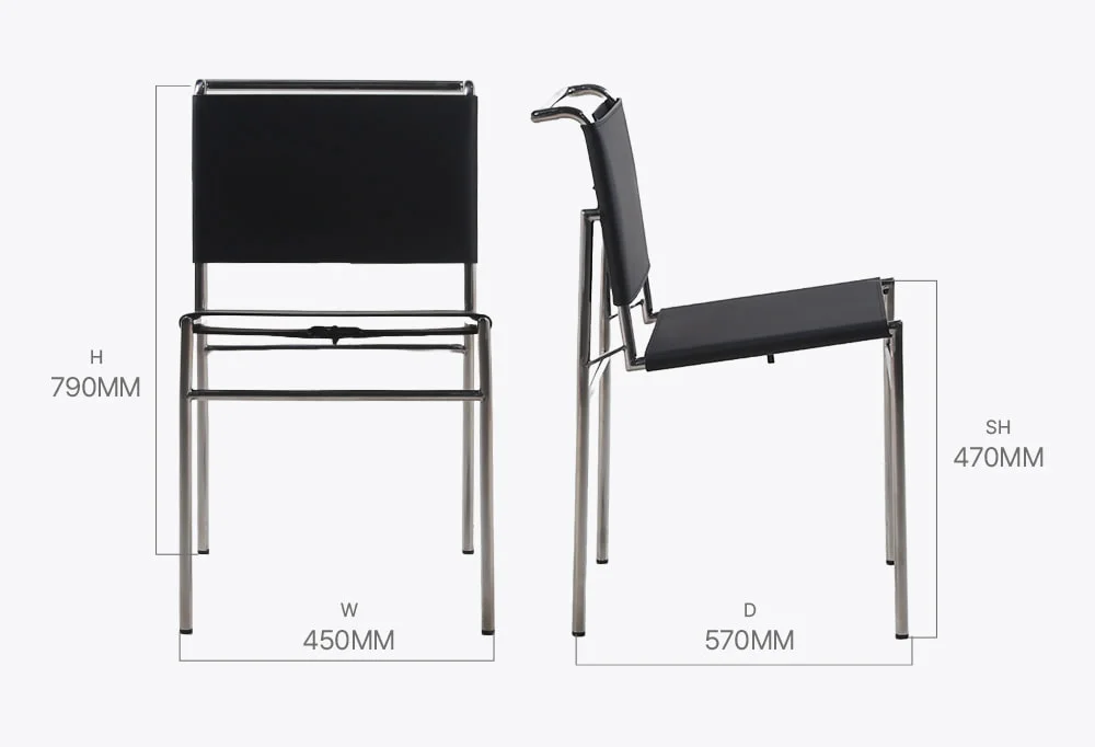 로크 미드센추리 모던 가죽 사이드 체어 4color 상세 이미지 34