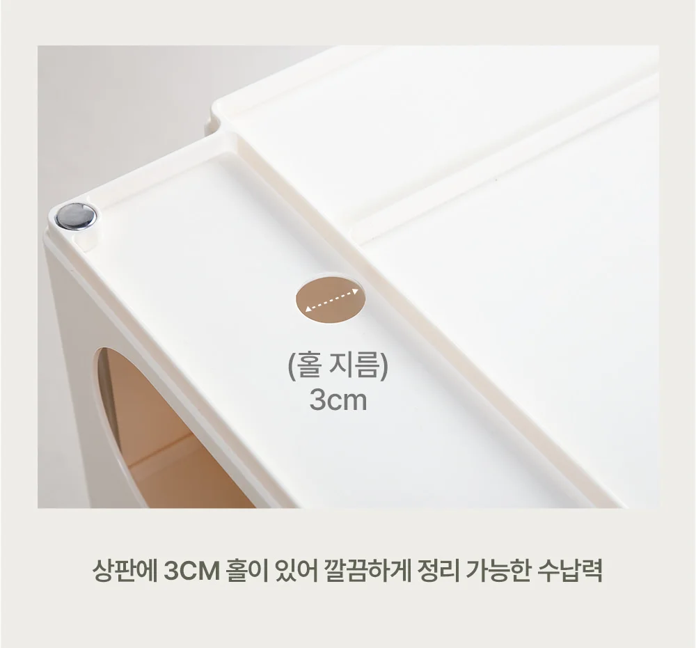 모비 회전 서랍 수납장 주방 웨건 비라인 4단 이동식 트롤리 상세 이미지 41